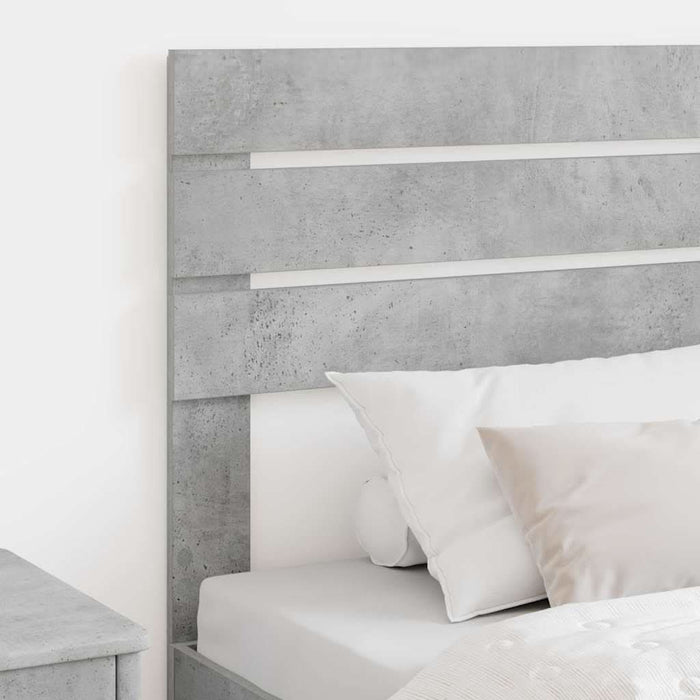 Tăblie cap cu headboard Gri din beton 75 cm Lemn compozit - WALTI WALTI