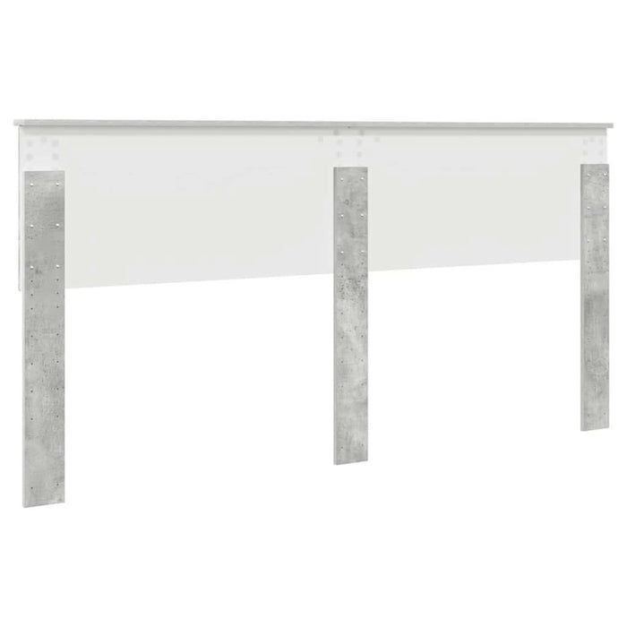 Tăblie cap cu headboard Gri din beton 200 cm Lemn compozit - WALTI WALTI