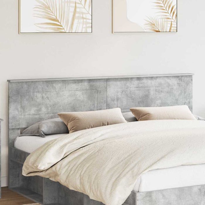 Tăblie cap cu headboard Gri din beton 180 cm Lemn compozit - WALTI WALTI