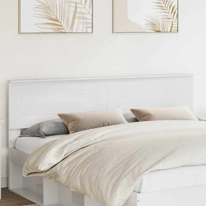Tăblie cap cu headboard Alb Lucios 180 cm Lemn compozit - WALTI WALTI