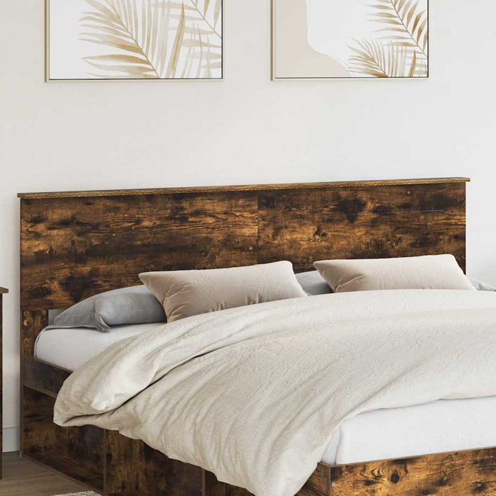 Tăblie cap cu headboard Stejar fumuriu 180 cm Lemn compozit - WALTI WALTI