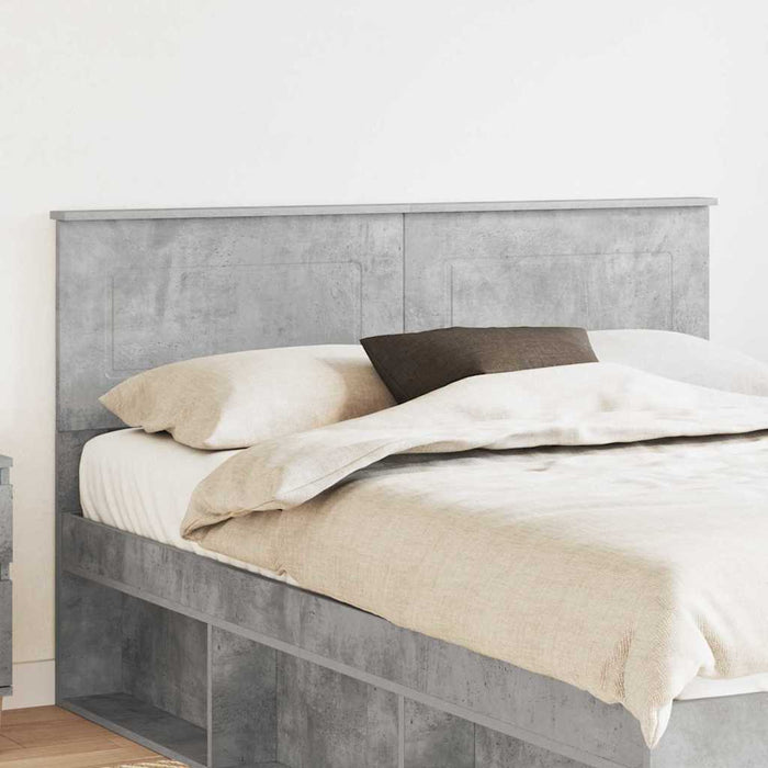 Tăblie cap cu headboard Gri din beton 160 cm Lemn compozit - WALTI WALTI