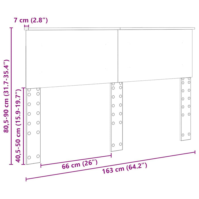 Tăblie cap cu headboard Stejar fumuriu 160 cm Lemn compozit - WALTI WALTI