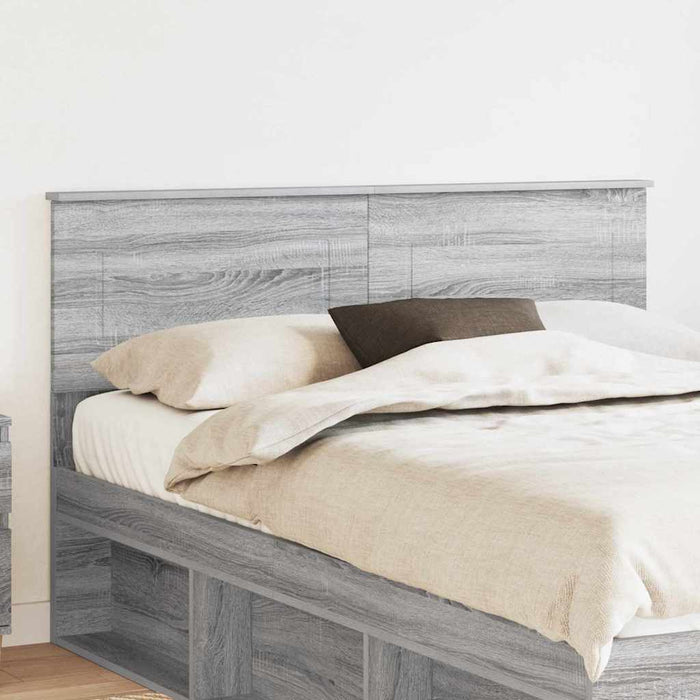 Tăblie cap cu headboard Gri Sonoma 150 cm Lemn compozit - WALTI WALTI