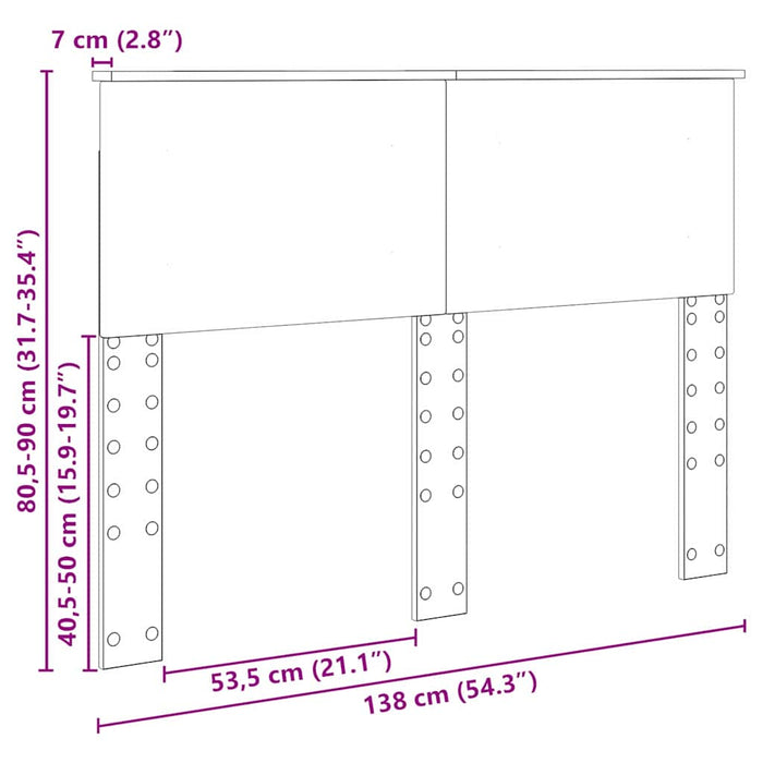 Tăblie cap cu headboard Alb 135 cm Lemn compozit - WALTI WALTI