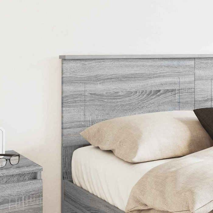 Tăblie cap cu headboard Gri Sonoma 135 cm Lemn compozit - WALTI WALTI