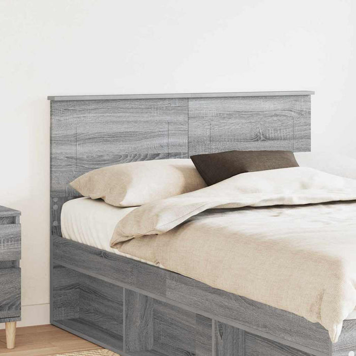 Tăblie cap cu headboard Gri Sonoma 135 cm Lemn compozit - WALTI WALTI
