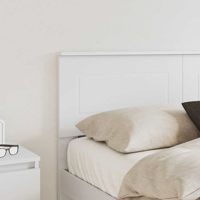 Tăblie cap cu headboard Alb 120 cm Lemn compozit - WALTI WALTI