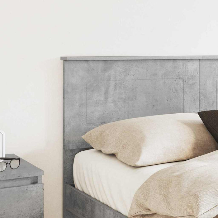 Tăblie cap cu headboard Gri din beton 120 cm Lemn compozit - WALTI WALTI