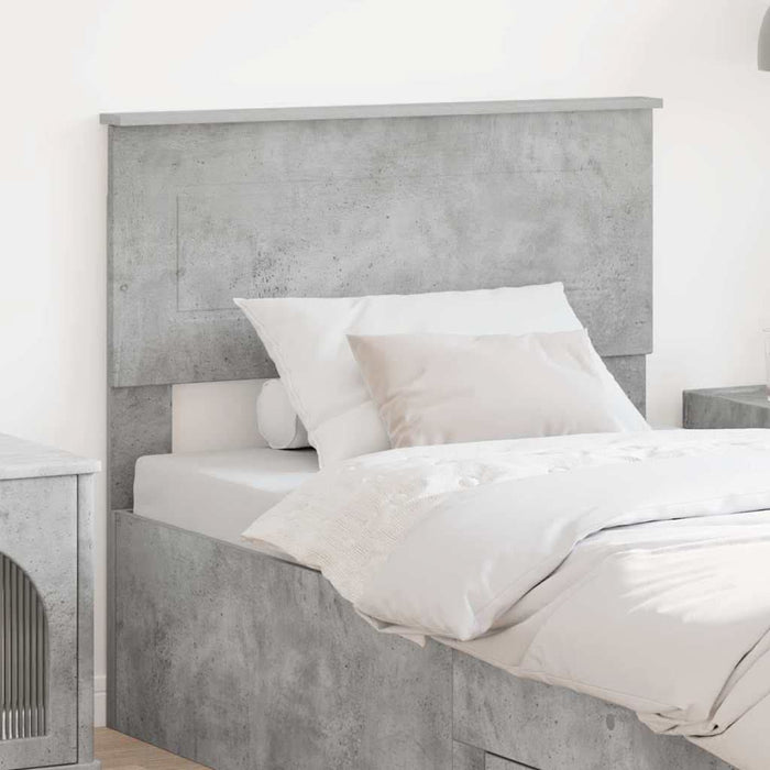 Tăblie cap cu headboard Gri din beton 100 cm Lemn compozit - WALTI WALTI