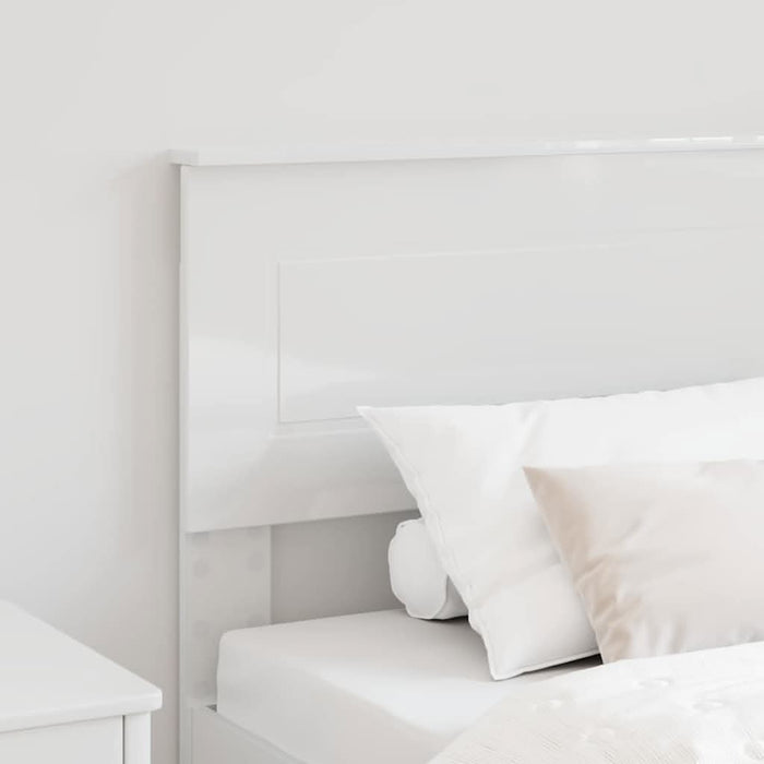 Tăblie cap cu headboard Alb Lucios 100 cm Lemn compozit - WALTI WALTI