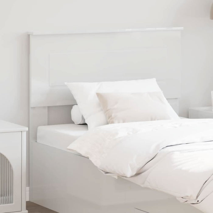 Tăblie cap cu headboard Alb Lucios 100 cm Lemn compozit - WALTI WALTI