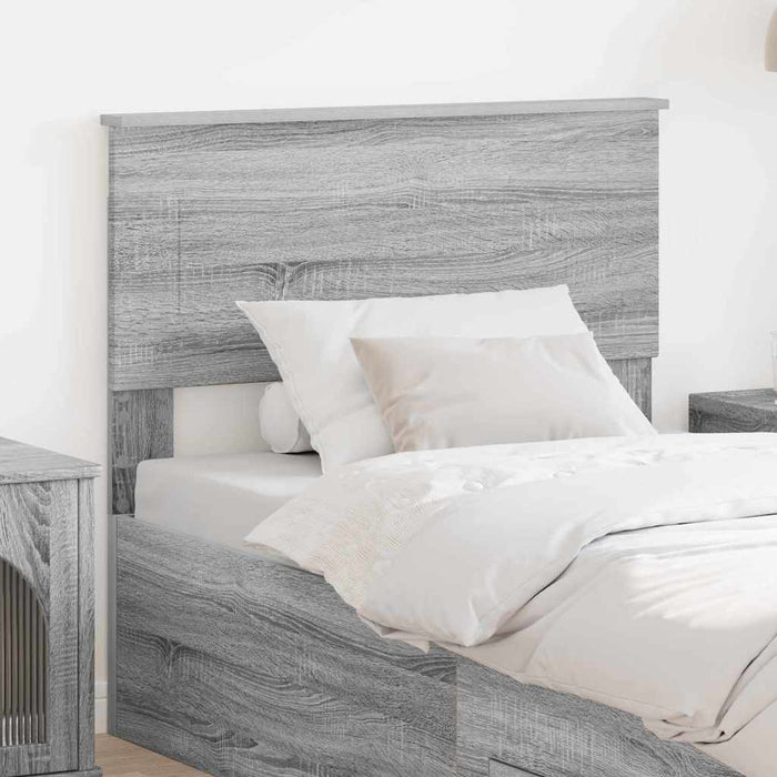 Tăblie cap cu headboard Gri Sonoma 80 cm Lemn compozit - WALTI WALTI