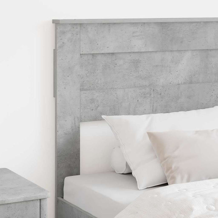 Tăblie cap cu headboard Gri din beton 75 cm Lemn compozit - WALTI WALTI