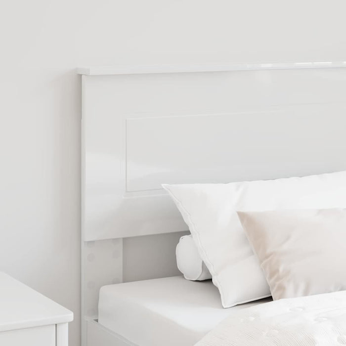 Tăblie cap cu headboard Alb Lucios 75 cm Lemn compozit - WALTI WALTI