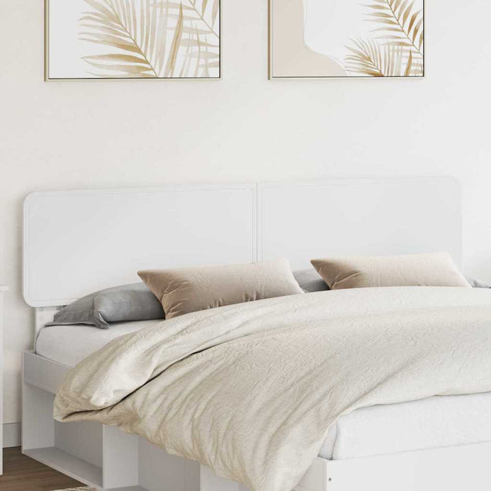 Tăblie cap cu headboard Alb 200 cm Lemn compozit - WALTI WALTI