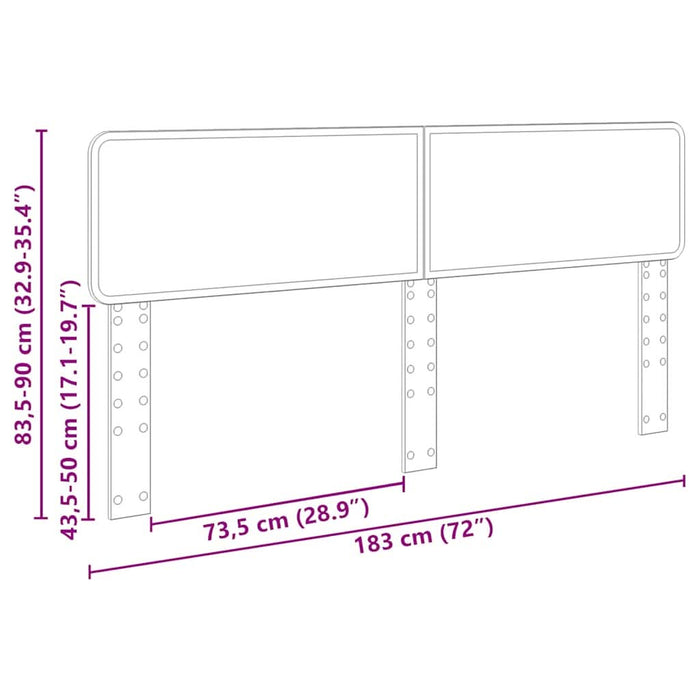 Tăblie cap cu headboard Stejar Negru 180 cm Lemn compozit - WALTI WALTI