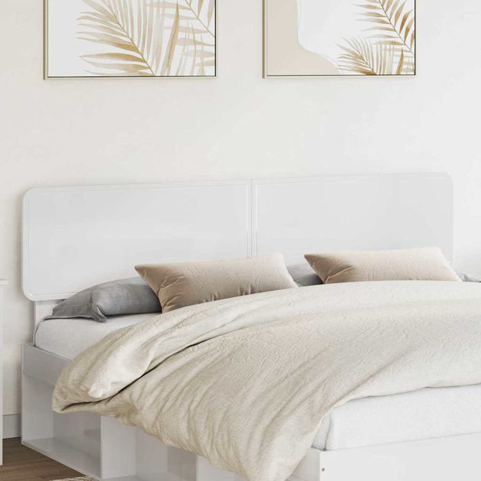 Tăblie cap cu headboard Alb Lucios 180 cm Lemn compozit - WALTI WALTI