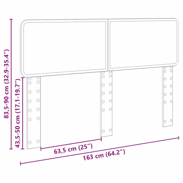 Tăblie cap cu headboard Stejar Artizanal 160 cm Lemn compozit - WALTI WALTI