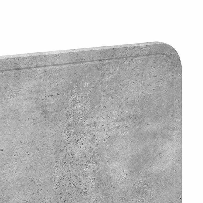 Tăblie cap cu headboard Gri din beton 150 cm Lemn compozit - WALTI WALTI