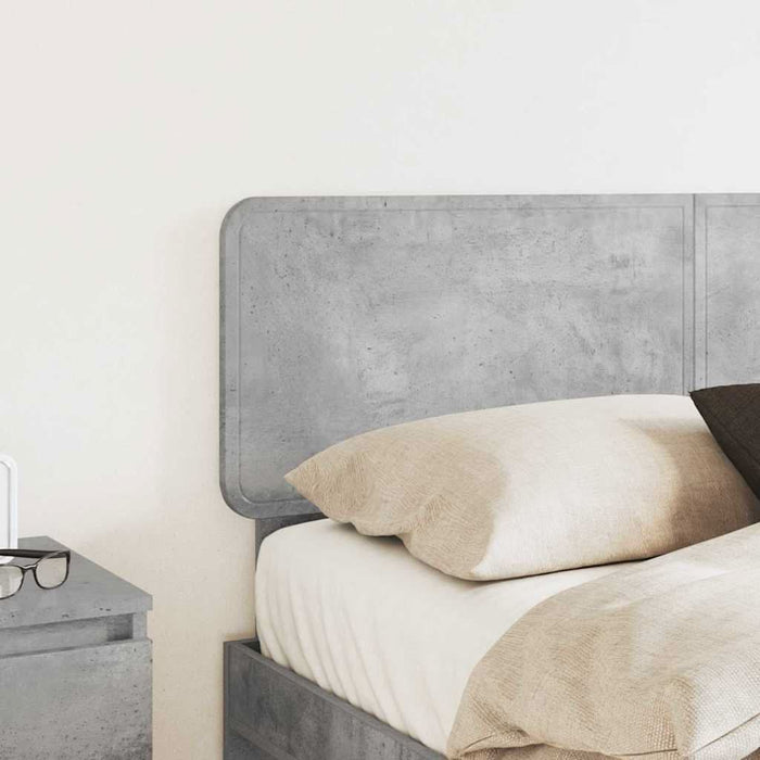 Tăblie cap cu headboard Gri din beton 135 cm Lemn compozit - WALTI WALTI