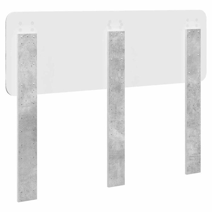 Tăblie cap cu headboard Gri din beton 135 cm Lemn compozit - WALTI WALTI
