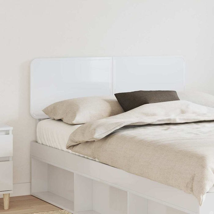 Tăblie cap cu headboard Alb Lucios 135 cm Lemn compozit - WALTI WALTI