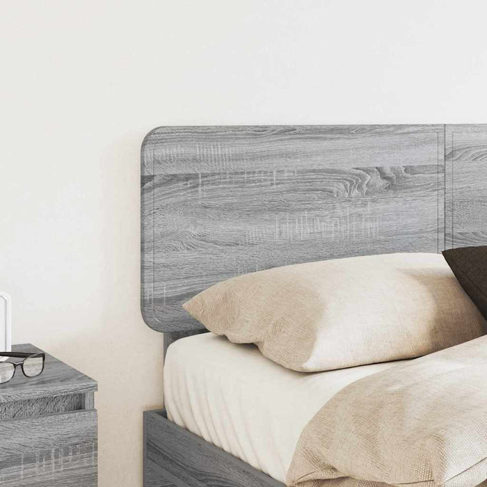 Tăblie cap cu headboard Gri Sonoma 135 cm Lemn compozit - WALTI WALTI