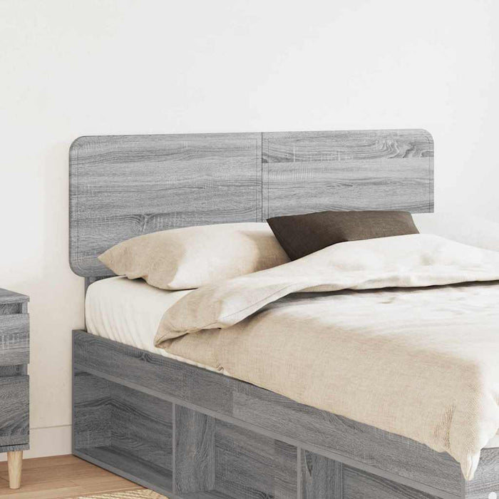 Tăblie cap cu headboard Gri Sonoma 120 cm Lemn compozit - WALTI WALTI