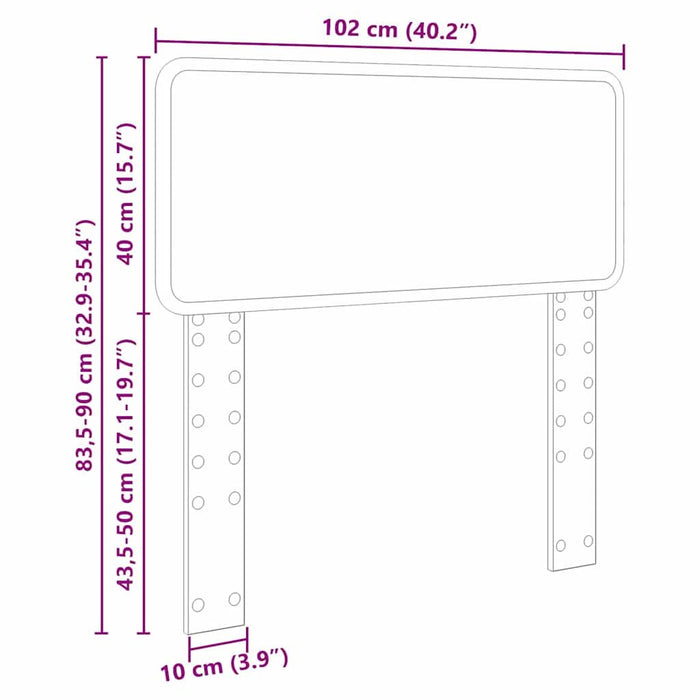 Tăblie cap cu headboard Stejar închis 100 cm Lemn compozit - WALTI WALTI
