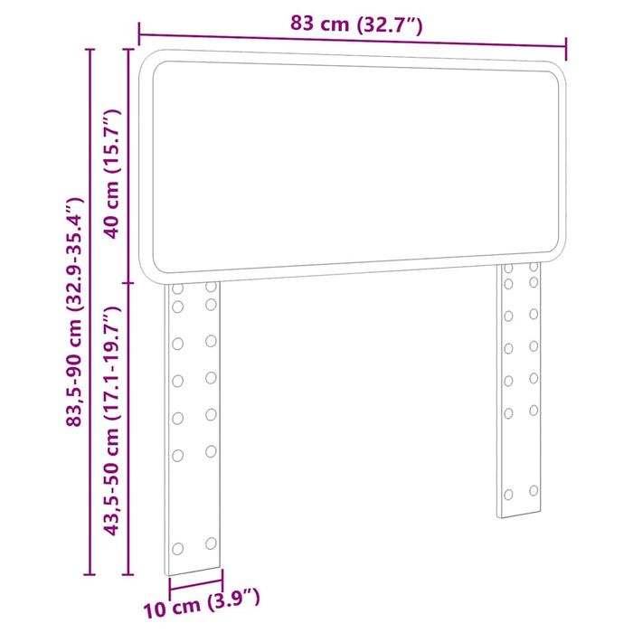 Tăblie cap cu headboard Stejar închis 80 cm Lemn compozit - WALTI WALTI