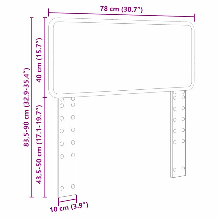 Tăblie cap cu headboard Stejar Negru 75 cm Lemn compozit - WALTI WALTI