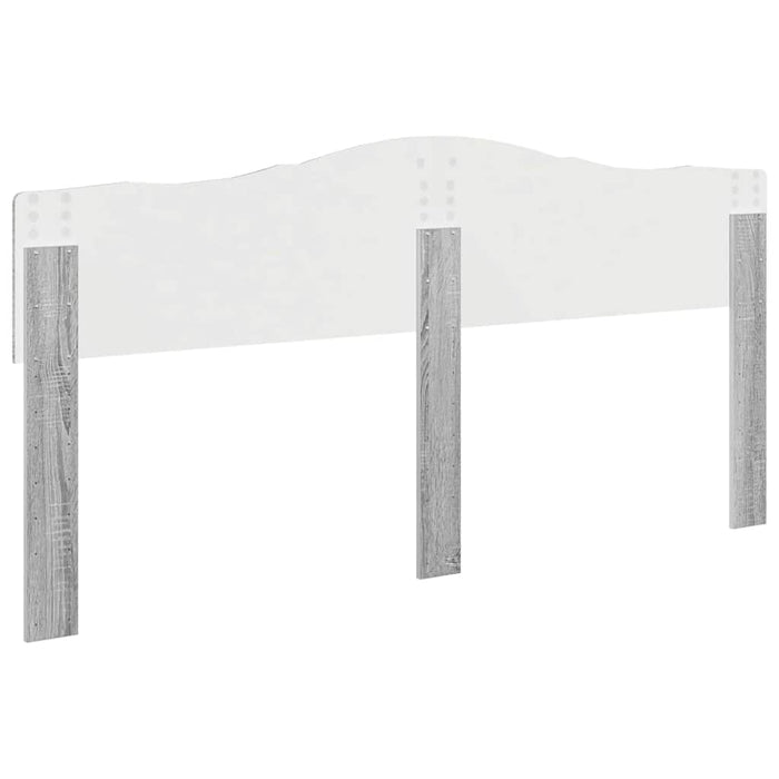 Tăblie cap cu headboard Gri Sonoma 200 cm Lemn compozit - WALTI WALTI