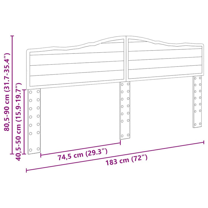 Tăblie cap cu headboard Stejar Negru 180 cm Lemn compozit - WALTI WALTI