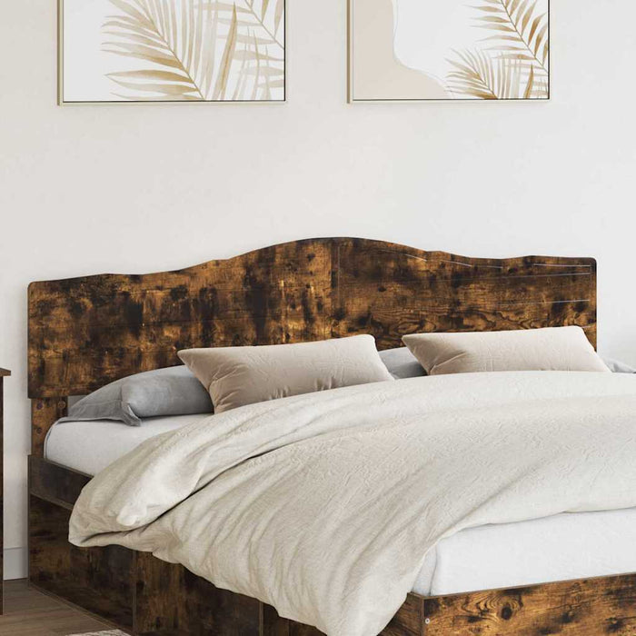 Tăblie cap cu headboard Stejar fumuriu 180 cm Lemn compozit - WALTI WALTI