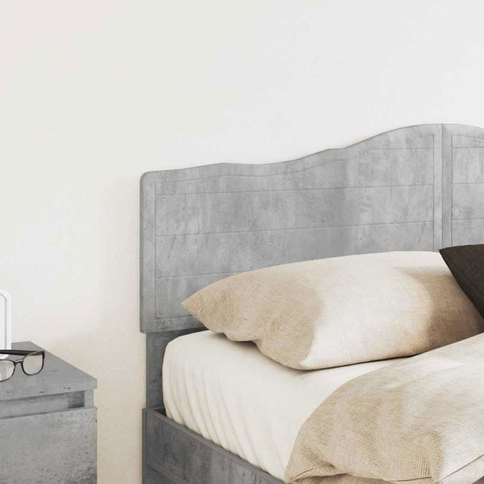 Tăblie cap cu headboard Gri din beton 160 cm Lemn compozit - WALTI WALTI