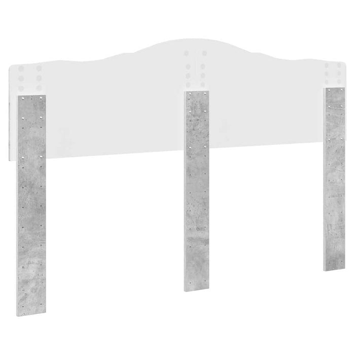 Tăblie cap cu headboard Gri din beton 160 cm Lemn compozit - WALTI WALTI