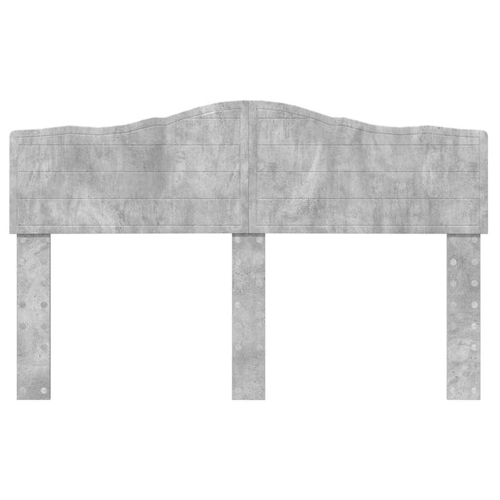 Tăblie cap cu headboard Gri din beton 160 cm Lemn compozit - WALTI WALTI