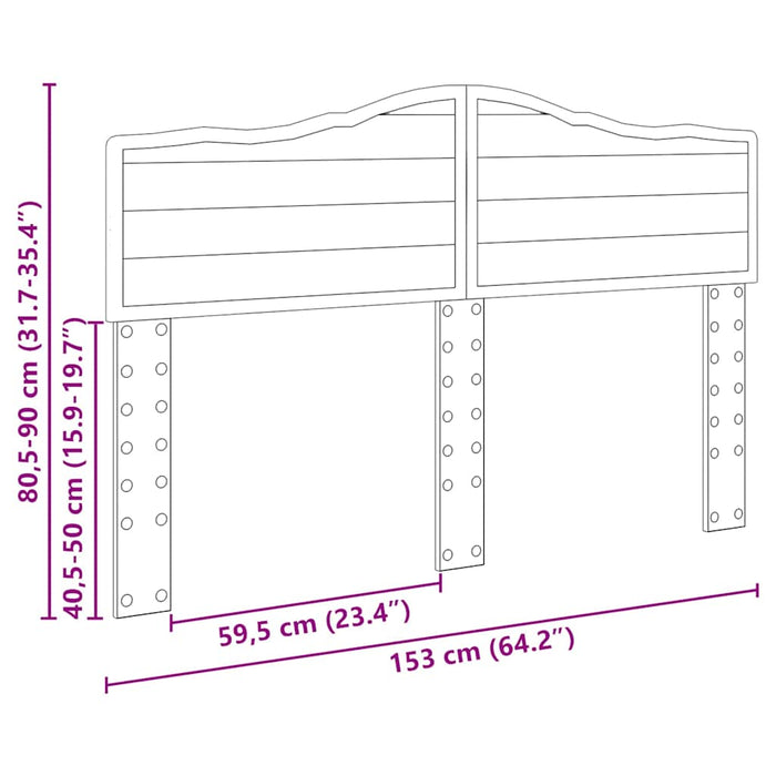 Tăblie cap cu headboard Stejar Negru 150 cm Lemn compozit - WALTI WALTI