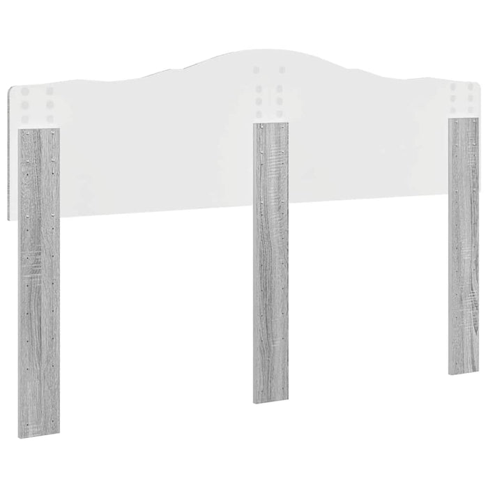 Tăblie cap cu headboard Gri Sonoma 150 cm Lemn compozit - WALTI WALTI
