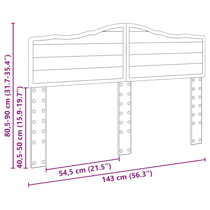 Tăblie cap cu headboard Stejar Sonoma 140 cm Lemn compozit - WALTI WALTI