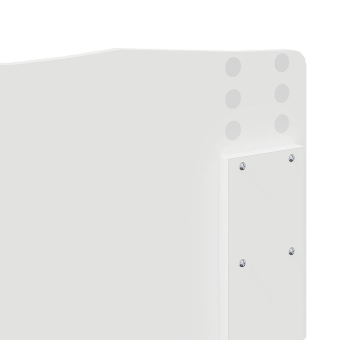 Tăblie cap cu headboard Alb Lucios 135 cm Lemn compozit - WALTI WALTI