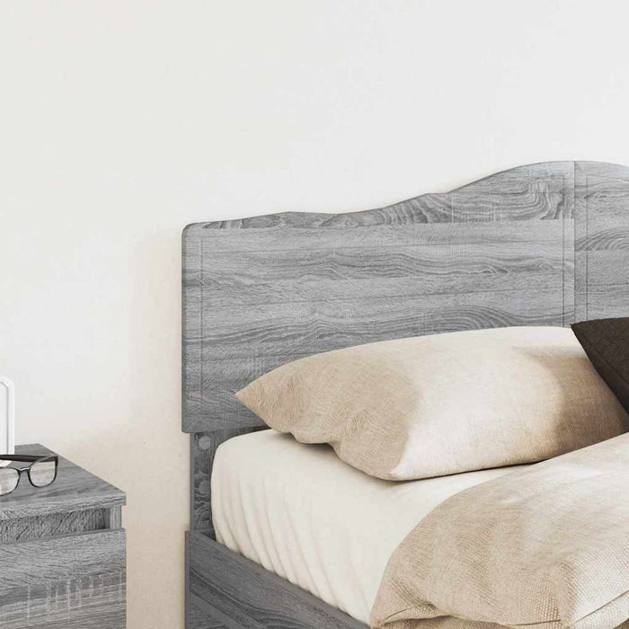 Tăblie cap cu headboard Gri Sonoma 135 cm Lemn compozit - WALTI WALTI