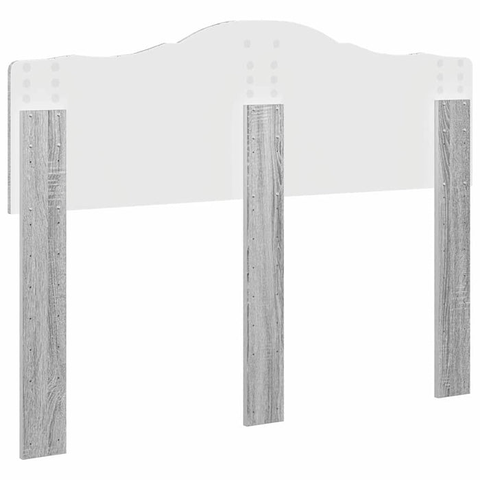 Tăblie cap cu headboard Gri Sonoma 135 cm Lemn compozit - WALTI WALTI