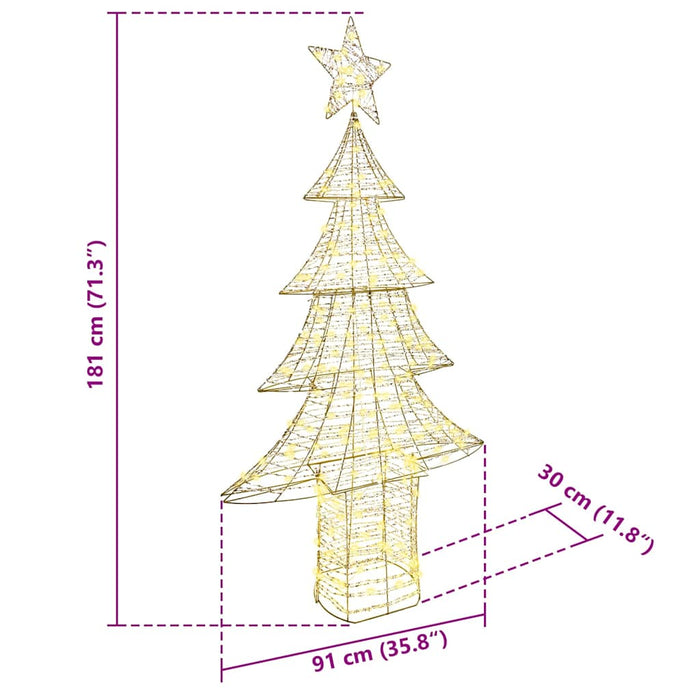 Brad de Crăciun cu 240 LED Alb cald 181 cm PET - WALTI WALTI