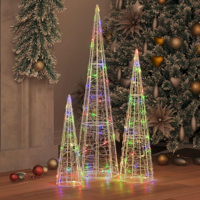 Brad de Crăciun 3 pcs Multicolour 20 x 20 x 80 cm Acril - WALTI WALTI