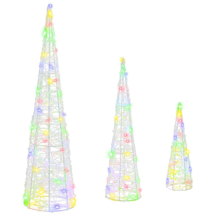 Brad de Crăciun 3 pcs Multicolour 20 x 20 x 80 cm Acril - WALTI WALTI