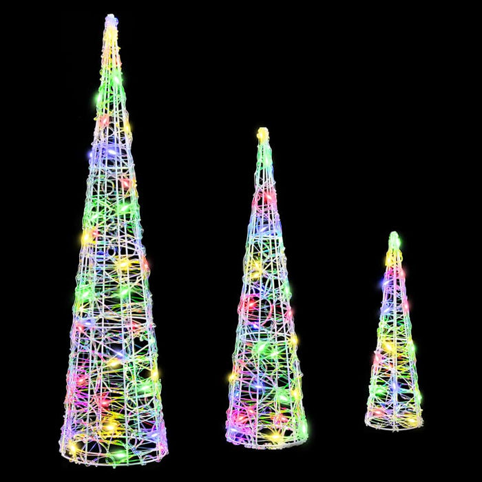 Brad de Crăciun 3 pcs Multicolour 20 x 20 x 80 cm Acril - WALTI WALTI