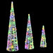 Brad de Crăciun 3 pcs Multicolour 20 x 20 x 80 cm Acril - WALTI WALTI