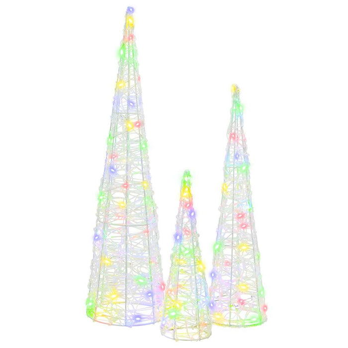 Brad de Crăciun 3 pcs Multicolour 20 x 20 x 80 cm Acril - WALTI WALTI